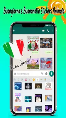 Buongiorno stickers wasticker android App screenshot 0